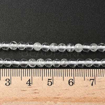 Natural Quartz Crystal Round Beads Strands X-G-J303-01-4mm-1