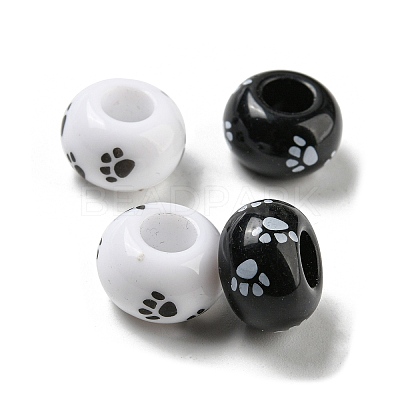 Printed Acrylic Beads OACR-E031-04A-1