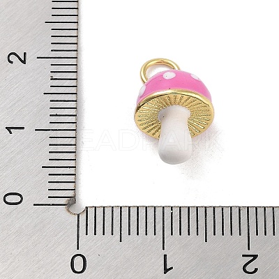 Real 18K Gold Plated Rack Plating Brass Enamel Charms KK-M293-24G-01-1
