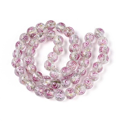 Handmade Foil Lampwork Beads LAMP-T021-33A-1