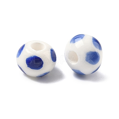 Handmade Porcelain European Beads PORC-C009-01C-1