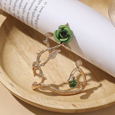 Alloy Rose Climber Wrap Around Stud Earrings for Women EJEW-A096-01D-1