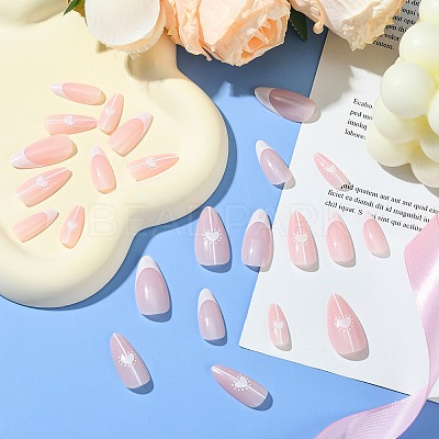 ABS Plastic Full Cover Press On False Nails DIY-CJC0006-12A-1