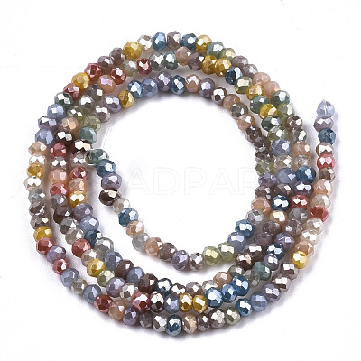 Electroplate Glass Beads Strands EGLA-S192-001B-A02-1