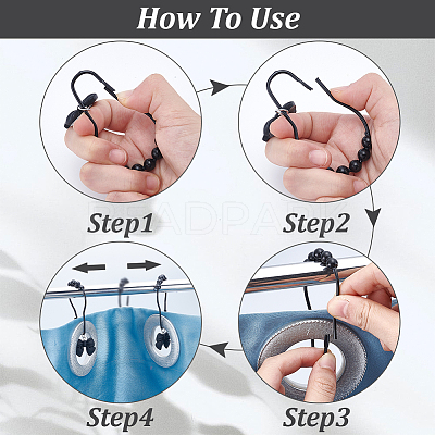 12Pcs Iron Shower Curtain Rings for Bathroom HJEW-NB00295-1