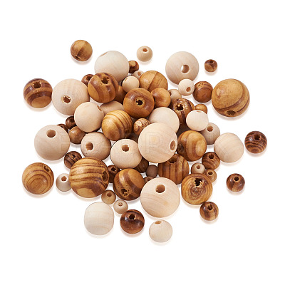 Unfinished Natural Wood Beads WOOD-TA0002-41-LF-1