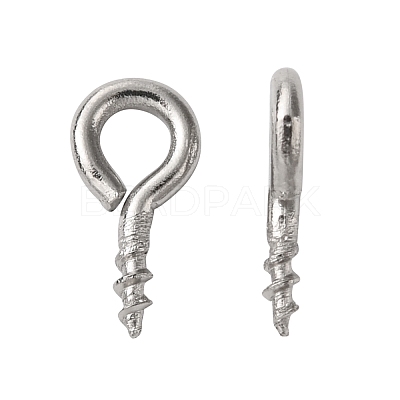 Non-Tarnish 304 Stainless Steel Screw Eye Pin Peg Bails X-STAS-K171-52P-8x4mm-1