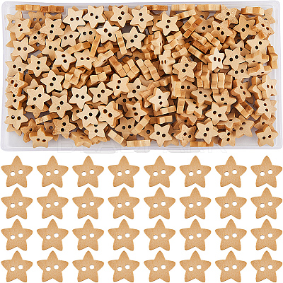 Natural 2-hole Wood Buttons BUTT-GF0003-58-1