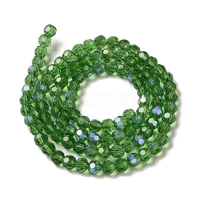 Electroplate Transparent Glass Beads Strands EGLA-A035-T6mm-L11-1