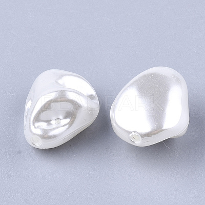 ABS Plastic Imitation Pearl Beads OACR-T017-15-1
