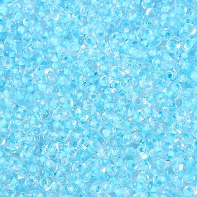 8/0 Inside Colours Transparent Glass Seed Beads X1-SEED-T007-06E-1