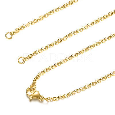 304 Stainless Steel Cable Chain Necklace Making STAS-T040-PJ209-2-54-1