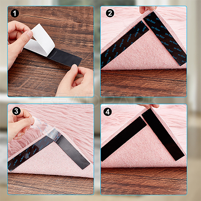 AHADEMAKER 20Pcs 2 Style PU Self Adhesive Non Slip Carpet Stickers FIND-GA0005-66-1