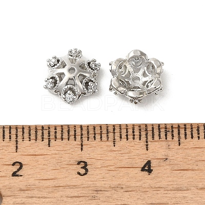 Rack Plating Brass Beads Caps KK-B088-05B-P-1