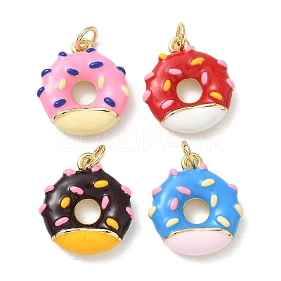 Brass Enamel Pendants KK-B155-12G-1