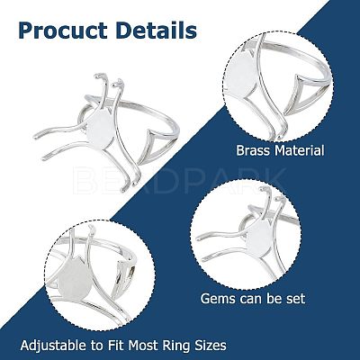 2Pcs Adjustable Brass Finger Ring Components FIND-HS0001-01P-1