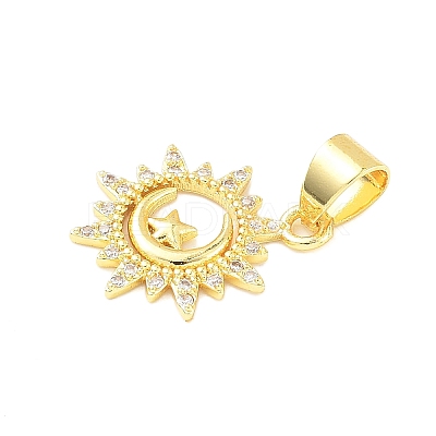 Brass Micro Pave Cubic Zirconia Pendants KK-D357-16E-G-1