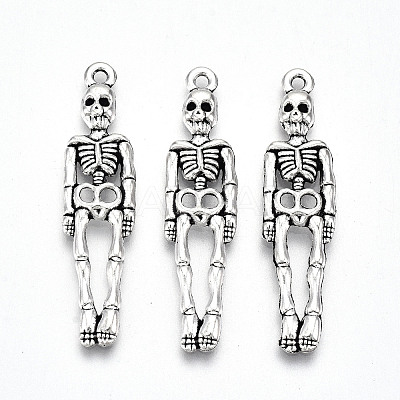 Tibetan Style Alloy Pendants TIBE-S323-056AS-RS-1