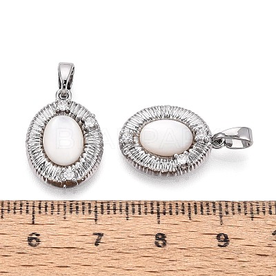 Natural White Shell Pendants KK-N287-23P-1