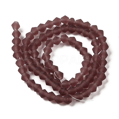 Imitate Austrian Crystal Frosted Glass Beads Strands GLAA-F029-TM2mm-B05-1