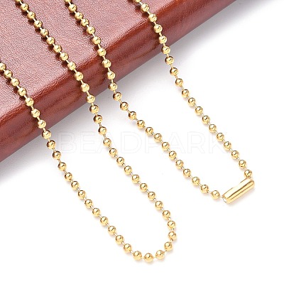 304 Stainless Steel Ball Chain Necklace X-MAK-R012-02G-1