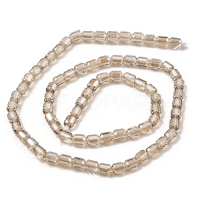 Electroplate Transparent Glass Beads Strands GLAA-C029-02A-07-1