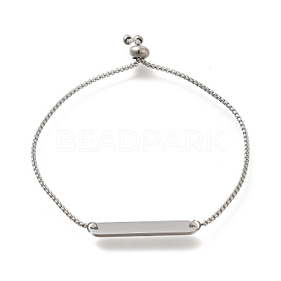 Non-Tarnish 304 Stainless Steel Box Chain Slider Bracelets BJEW-M233-03P-1