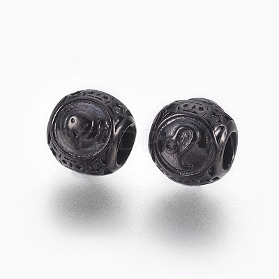 316 Surgical Stainless Steel European Beads STAS-F195-128B-05-1