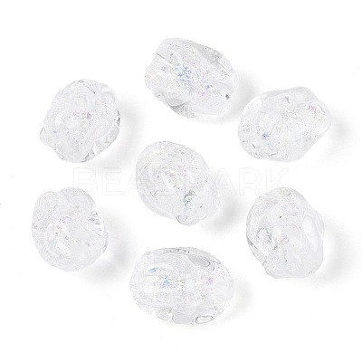 Handmade Foil Glass Beads Strands FOIL-N033-02H-1