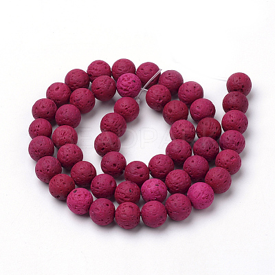 Synthetic Lava Rock Beads Strands G-S247-8mm-M-1-1
