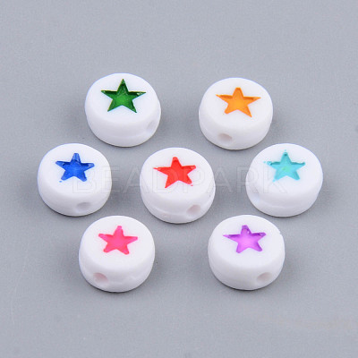Opaque Acrylic Enamel Beads MACR-S273-34-1