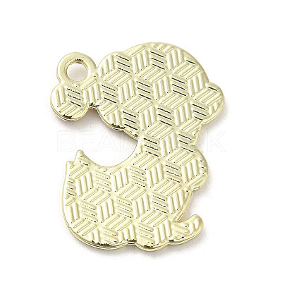 Light Gold Plated Alloy Enamel Pendants ENAM-L041-06B-1