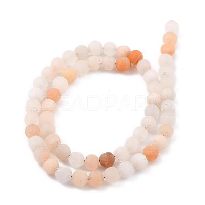 Natural Pink Aventurine Beads Strands G-Q462-6mm-13-1