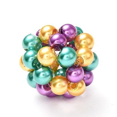 Round Woven Beads HY-JF-4MM-M2-1