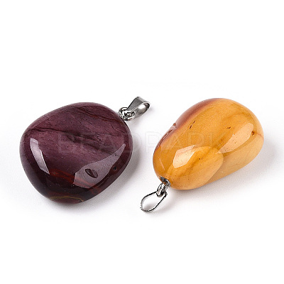 Natural Mookaite Pendants G-P525-01P-05-1