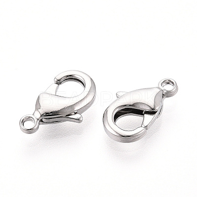 Brass Lobster Claw Clasps KK-YW0004-01B-P-1