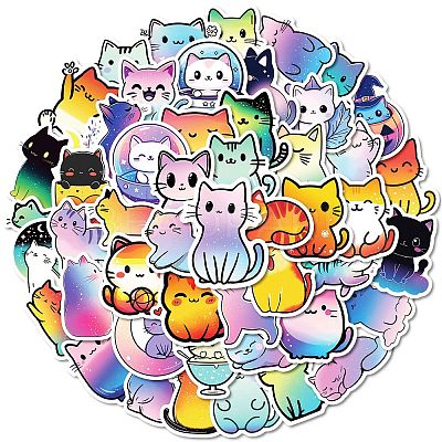 50Pcs Cartoon Cat Paper Sticker STIC-C012-02-1