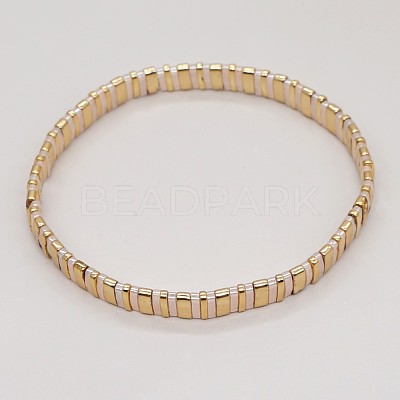 Bohemian Glass Seed Beaded Stretch Bracelets JM4508-38-1