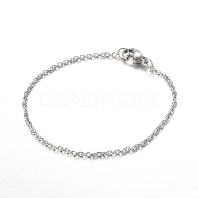 Tarnish Resistant Stainless Steel Cable Chain Bracelets X-BJEW-JB01930-1