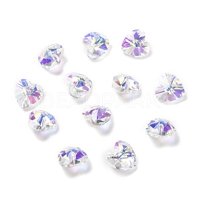 Electroplate Glass Charms X-G030V10mm-001GL-1
