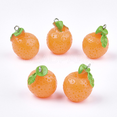 Resin Pendants X-RESI-T028-42-1