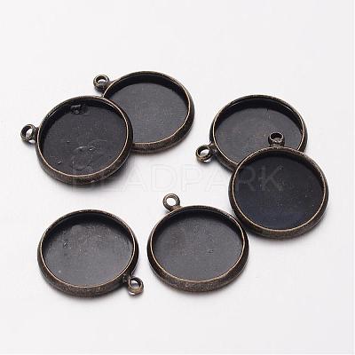 Brass Pendant Cabochon Settings KK-B534-D-AB-NF-1