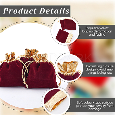 Rectangle Velvet Jewelry Pouches Bags TP-BBC0001-09B-02-1