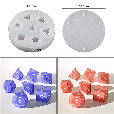 DIY Polyhedral Game Dice Silicone Molds PW-WG25879-01-1
