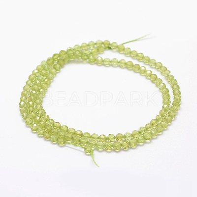 Natural Peridot Beads Strands LS-G-F460-52-1