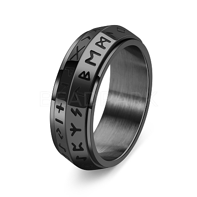 Rotatable Stainless Steel Finger Ring PW-WG27E87-23-1