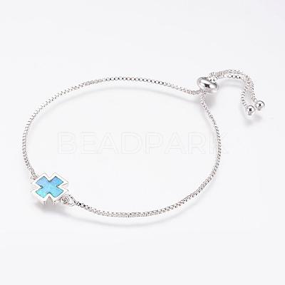 Long-Lasting Plated Adjustable Brass Slider Bracelets LS-BJEW-P165-02A-1