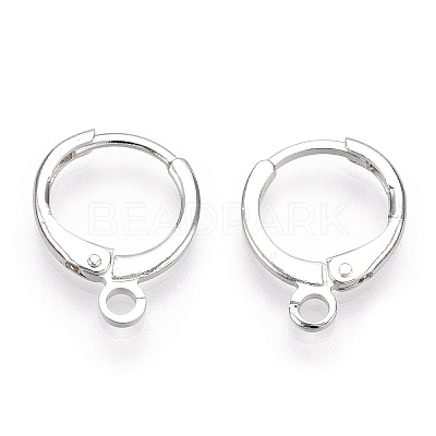 Brass Leverback Earring Findings KK-WH0065-05S-1