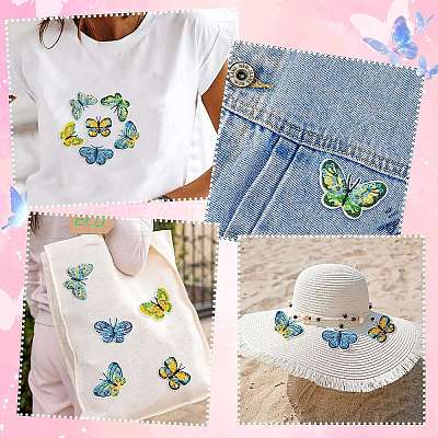 16Pcs 8 Styles Polyester Iron on Clothing Patches PATC-CJ0001-05-1