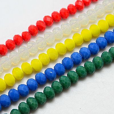 Imitation Jade Glass Bead Strands GLAA-F001-4x3mm-M-1